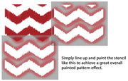 Ikat Chevron effect Stencil