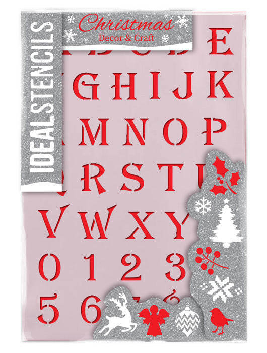 Christmas Alphabet Stencil