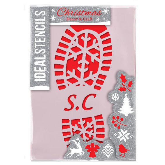 Santa Boot Print Stencils