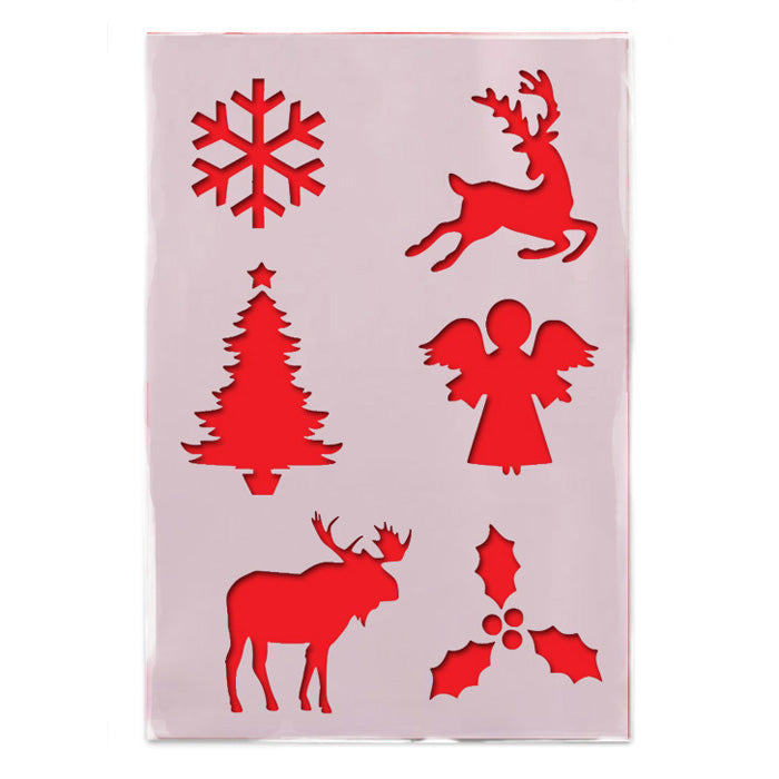 thumbnail image 2 of Christmas Santa Mylar Stencil Sheet - 190 Micron For Wall Art, Painting, Crafts - Laser Chimp 2 of 6
