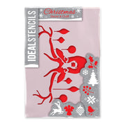 Christmas Stag Baubles Stencil