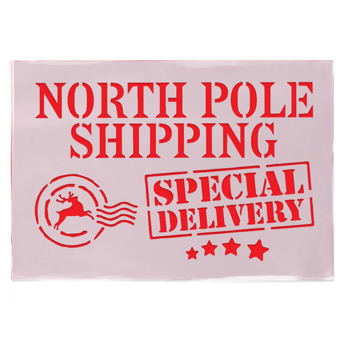 Christmas Special Delivery Stencil