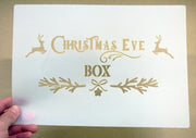 Christmas Eve Box Stencil, Festive Decor Stencil