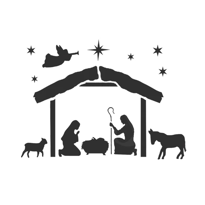 Christmas Nativity Stencil 1