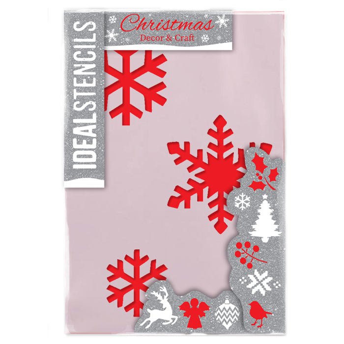 Snowflake Trio Christmas Stencil