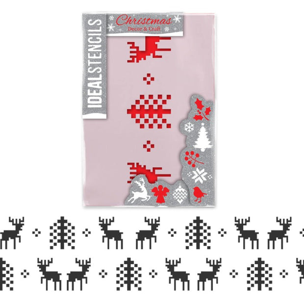 Scandinavian Tree & Reindeer Stencil