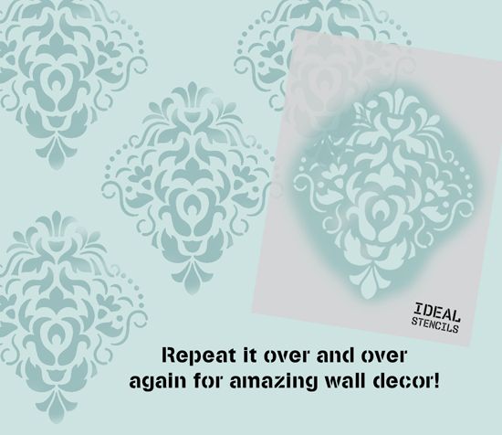 Classic damask stencil