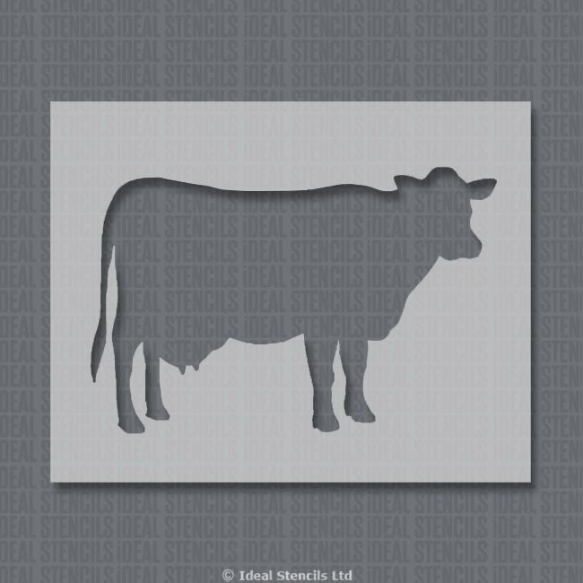 Farm Animal Cow Stencil - Mylar Sheet For Painting, Airbrushing, Wall Art (190 Micron Thick)