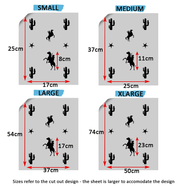 Cowboy Pattern Stencil