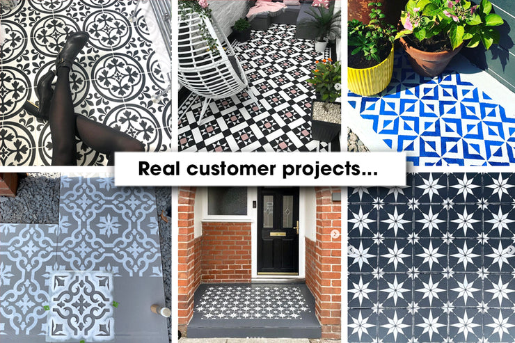 Basque Tiles Basque Tile & Floor Stencil by Ideal Stencils – IdealStencils