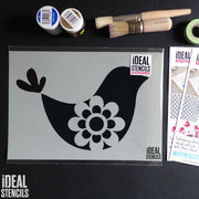 Cute Bird Nursery Stencil