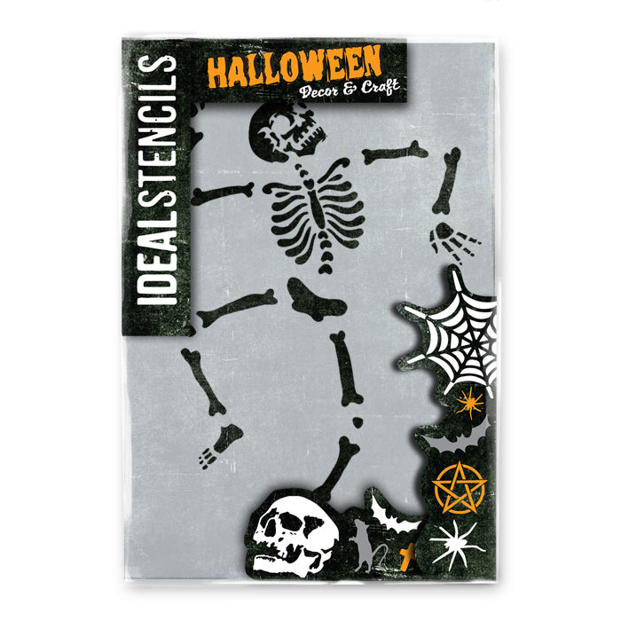 Dancing Skeleton Halloween Stencil