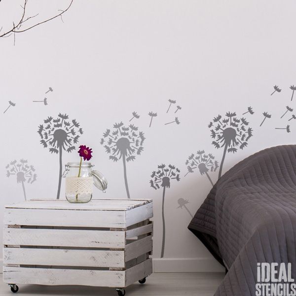 Dandelion decor stencil