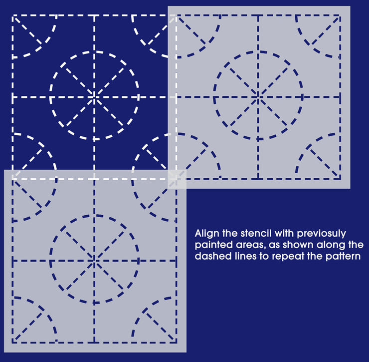 Meridian Pattern Design Meridian Wall Pattern Stencil – IdealStencils