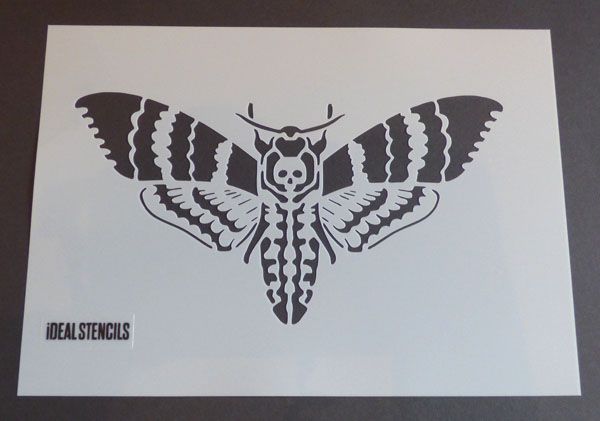 Death Head Hawk Moth Stencil