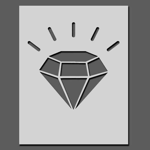 Diamond Icon Wall Decor Stencil