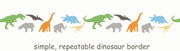 Dinosaur border stencil
