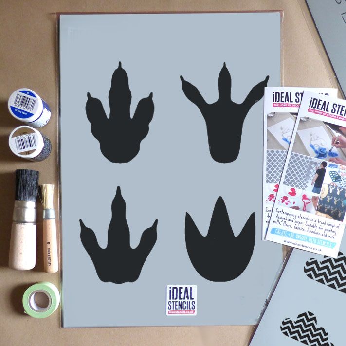 Dinosaur footprint stencil