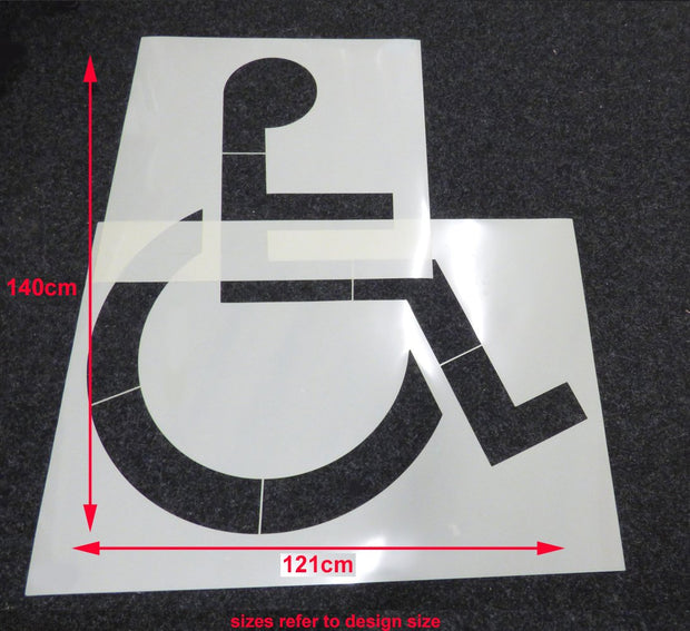 disabled car park marking stencil 1.4 x 1.21 meters
