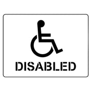 disabled sign parking stencil