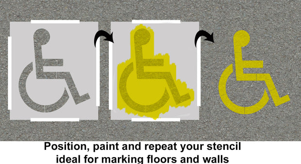 disabled car parking marking stencil 