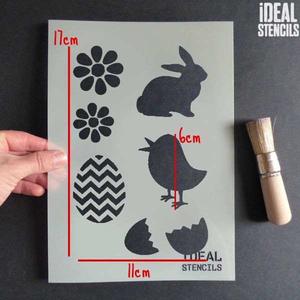 Easter Motifs Craft Stencil Sheet