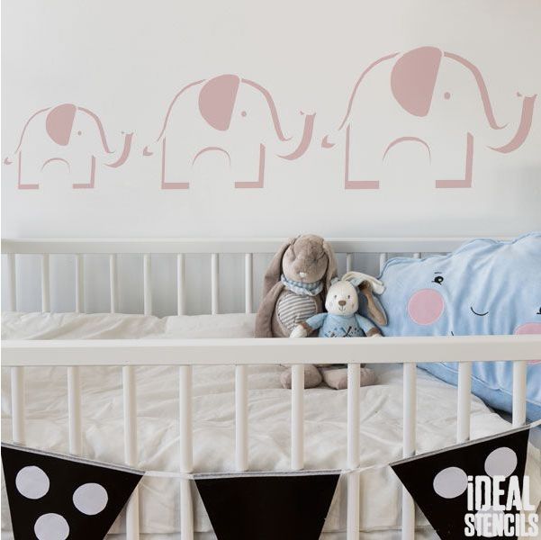 Elephant Nursery Decor Stencil
