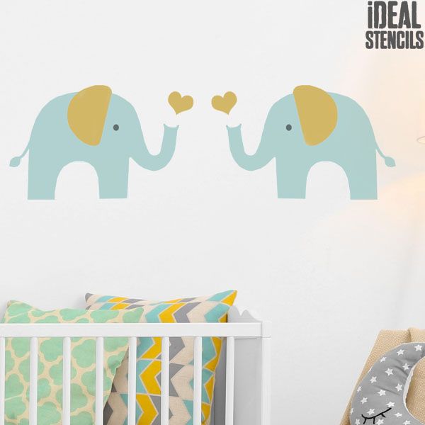 Elephant Nursery Stencil
