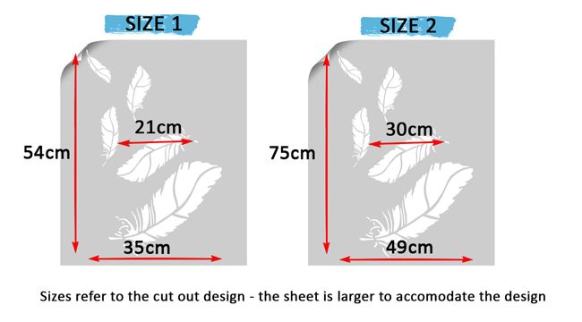 Falling Feathers Decor Stencil