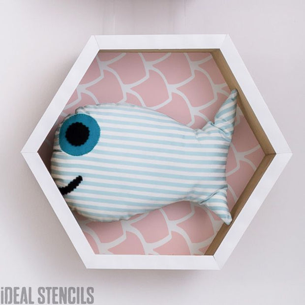 Fish Scales Pattern Stencil