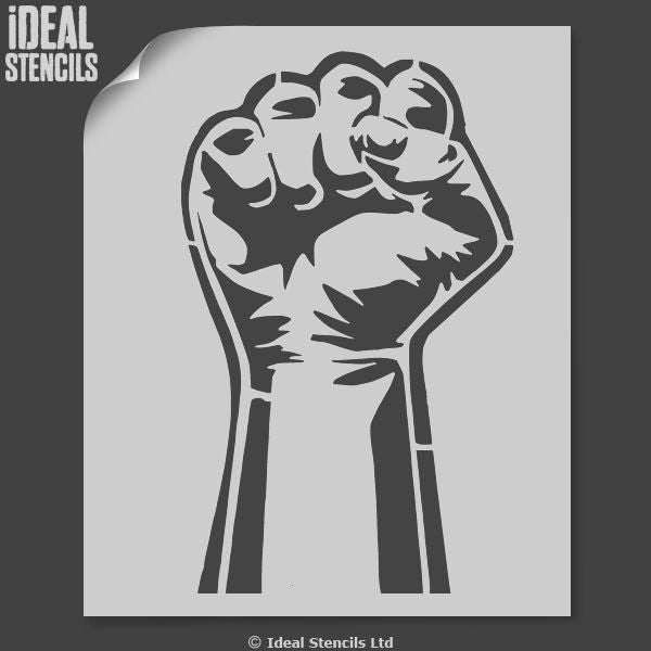 Fist Revolution Stencil