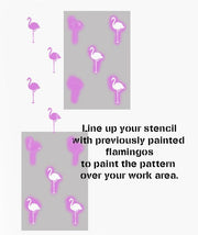 Flamingo Pattern Stencil