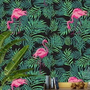 Flamingo Tropical  Wallpaper Stencil