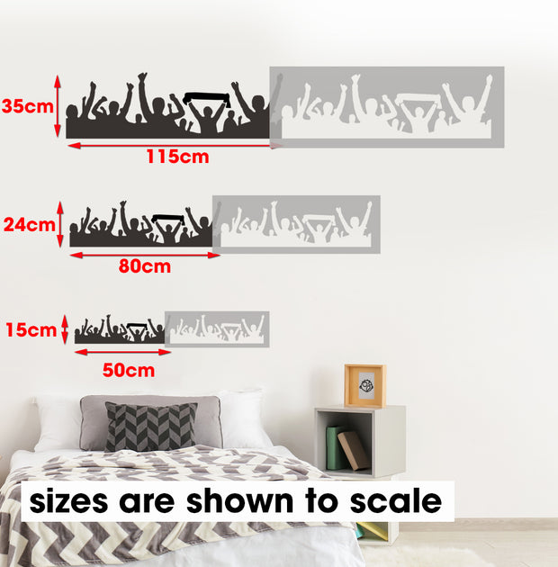 Football Crowd Wall Painting Stencil