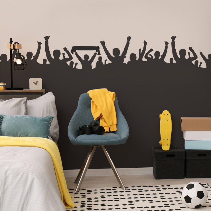 Football Crowd Wall Painting Stencil