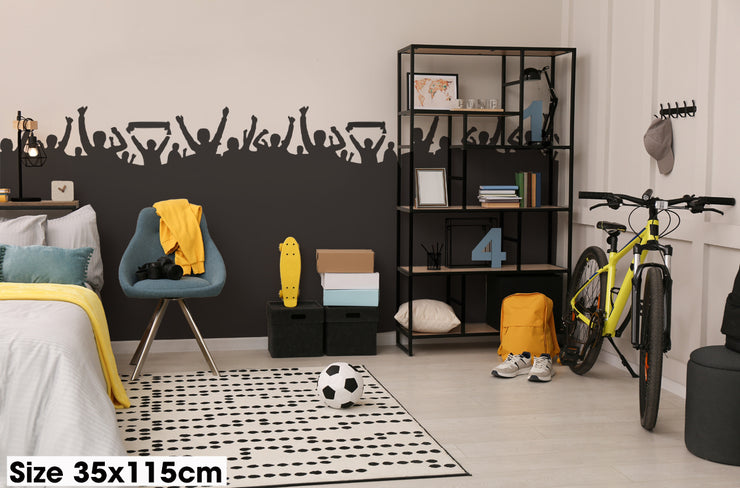 Football Crowd Wall Painting Stencil