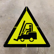 FORKLIFT TRUCK, WARNING, FLOOR PAINTING STENCIL