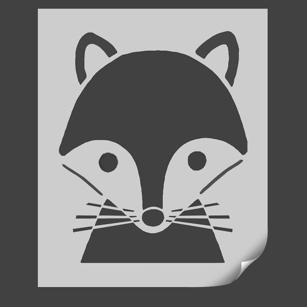 Fox face nursery stencil