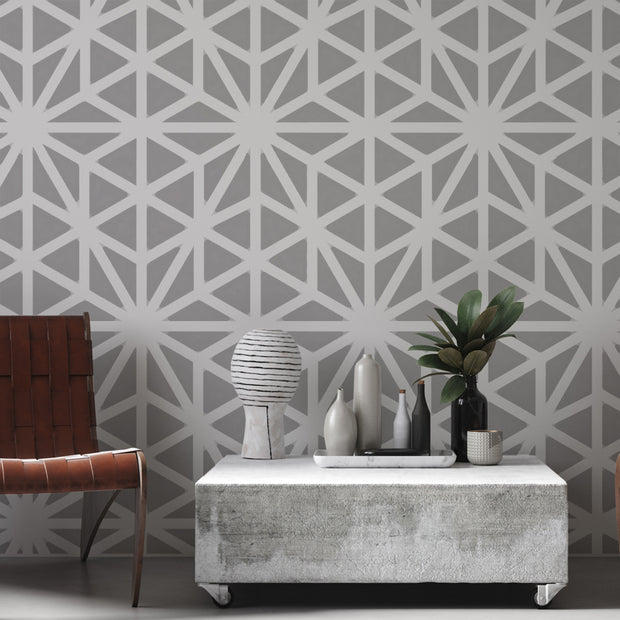 GEO-STAR STENCIL, Geometric Abstract Wall Decor