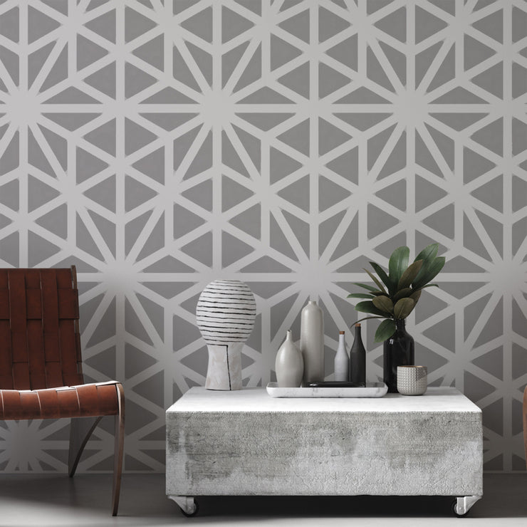 GEO-STAR STENCIL, Geometric Abstract Wall Decor