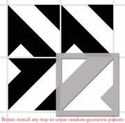 GEOMETRIC Pattern TILE STENCIL - Create Abstract Pattern on walls & Floors