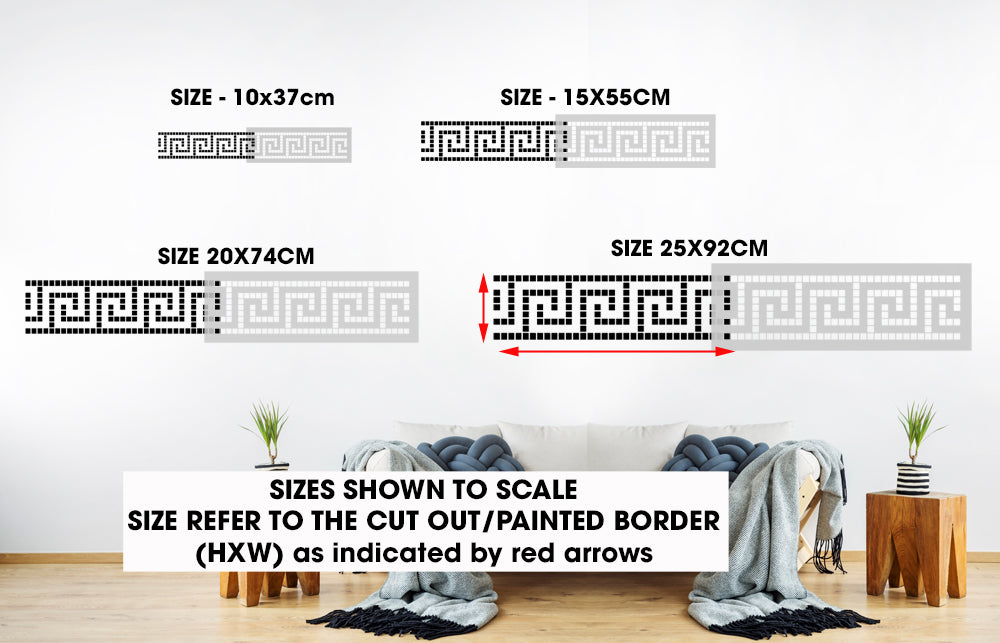 MOSAIC Greek Key Wall Border Pattern Stencil – IdealStencils