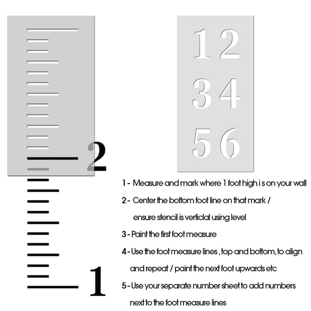 Height Growth Chart Stencil