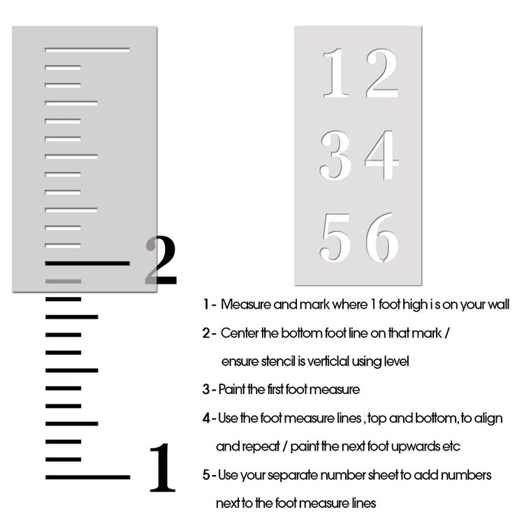 Height Growth Chart Stencil