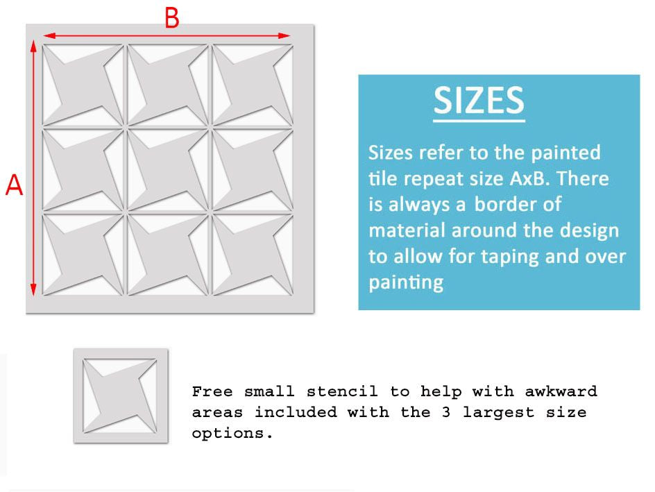 Hero TILE Stencil - Paint repeated TILE designs – IdealStencils