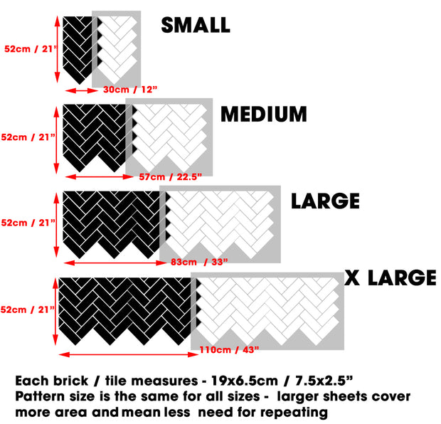 Herringbone Brick or Tile Pattern Stencil, Large Painting Stencil