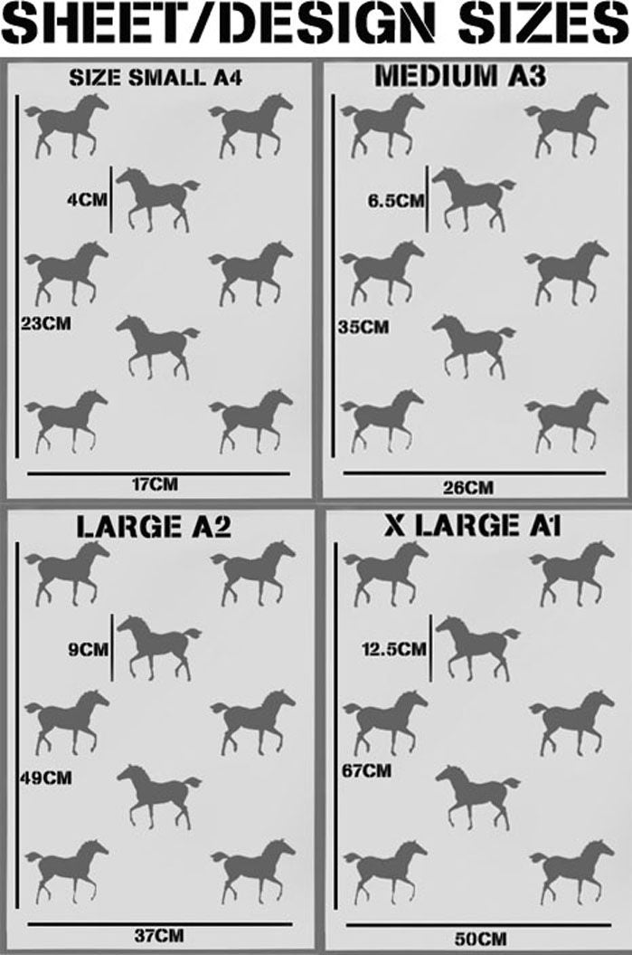 Horse Pattern Stencil