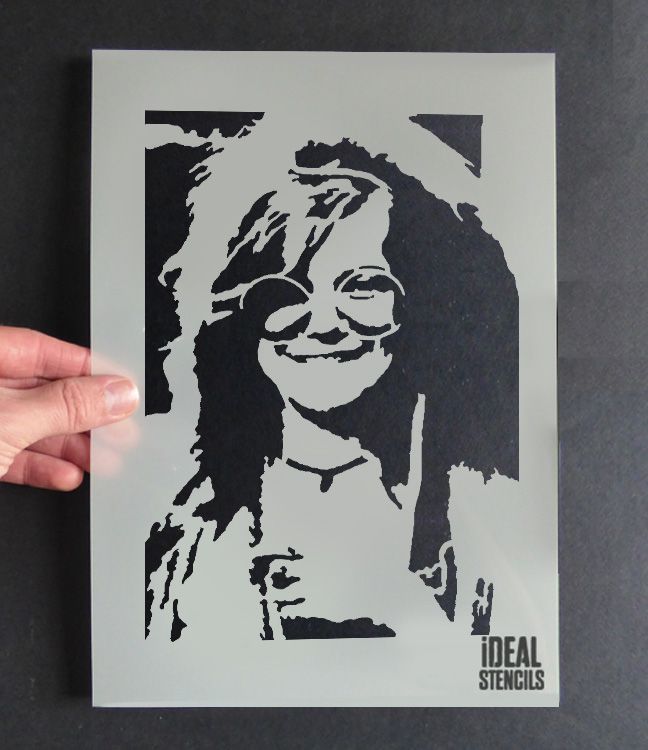 Janis Joplin Stencil