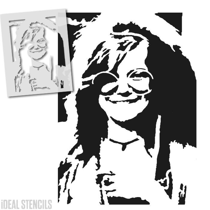 Janis Joplin Stencil