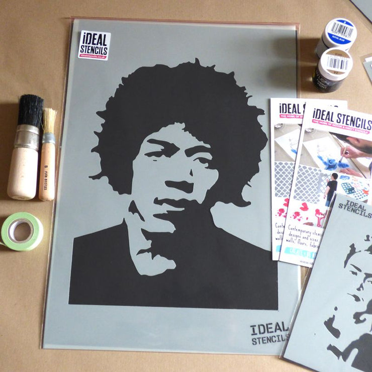 Jimi Hendrix Stencil Printable